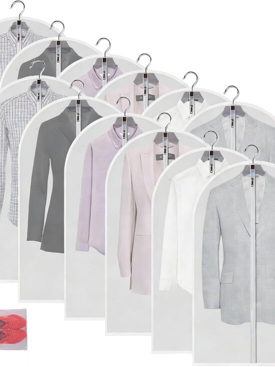 Other - Garment Bags 12 Pack, 24 x 40 Hanging Clothes Storage Bags, Translucent PEVA Gar